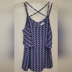 Charming Charlie white, read and blue Perfect shirt for July 4, Size 2